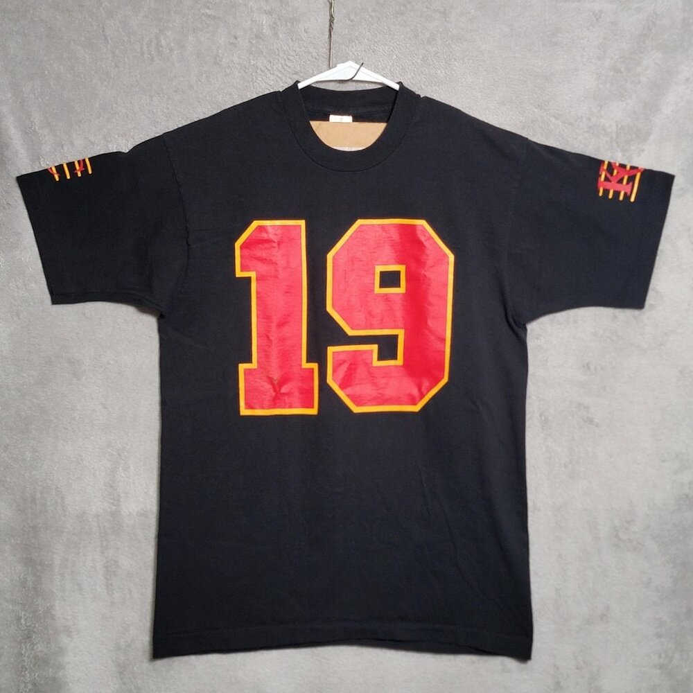 Vintage Joe Montana 19 Kansas City Chiefs Shirt Mens Large NFL Fruit Loom 90s